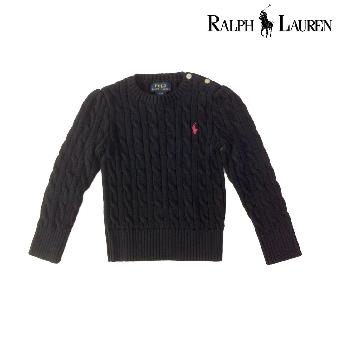 Ralph Lauren Cable-Knit Cotton Sweaters, Hunter Navy