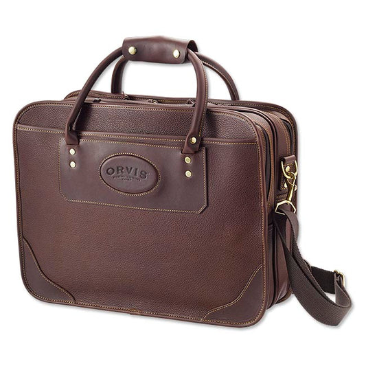 Orvis Bullhide Leather Extra-capacity Briefcase, Brown