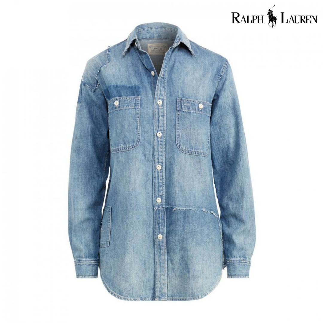 Ralph Lauren Patchwork Denim Shirt, Small