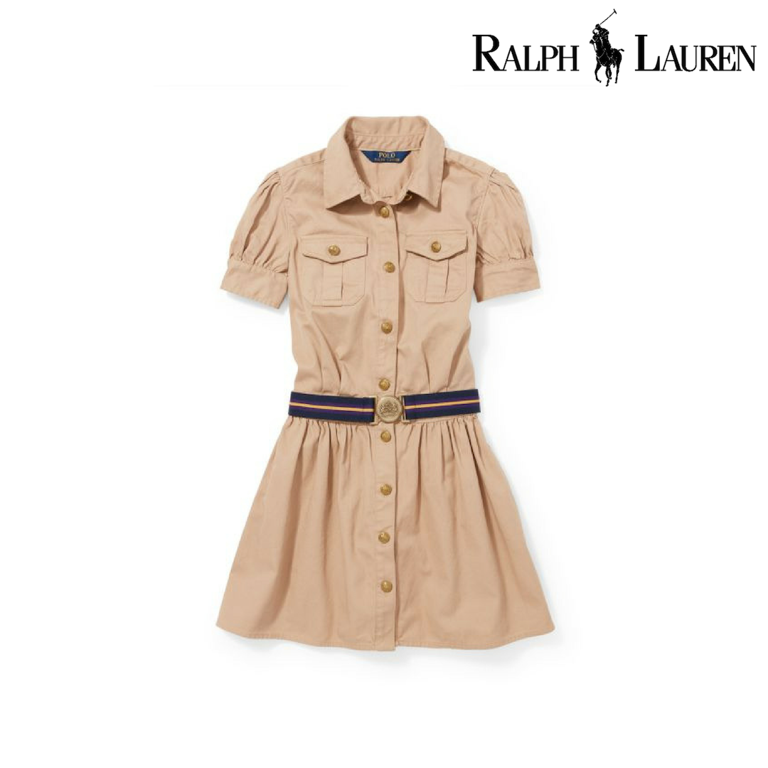 Polo Ralph Lauren Girls Chino Cotton Shirtdress (3/3T)