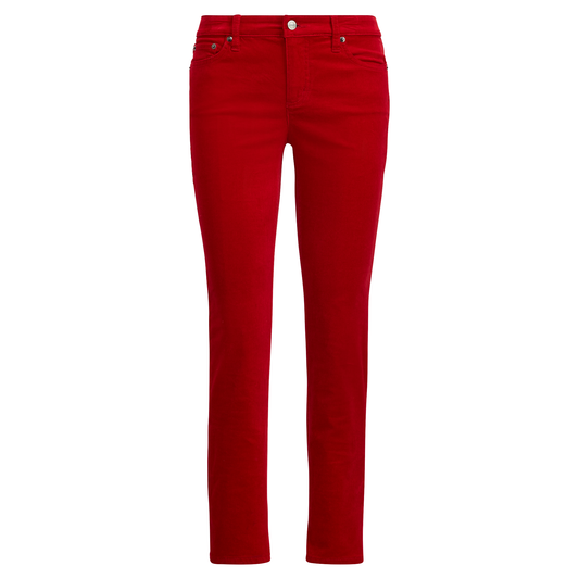 Ralph Lauren Premier Straight Corduroy Jean, Cordial Red