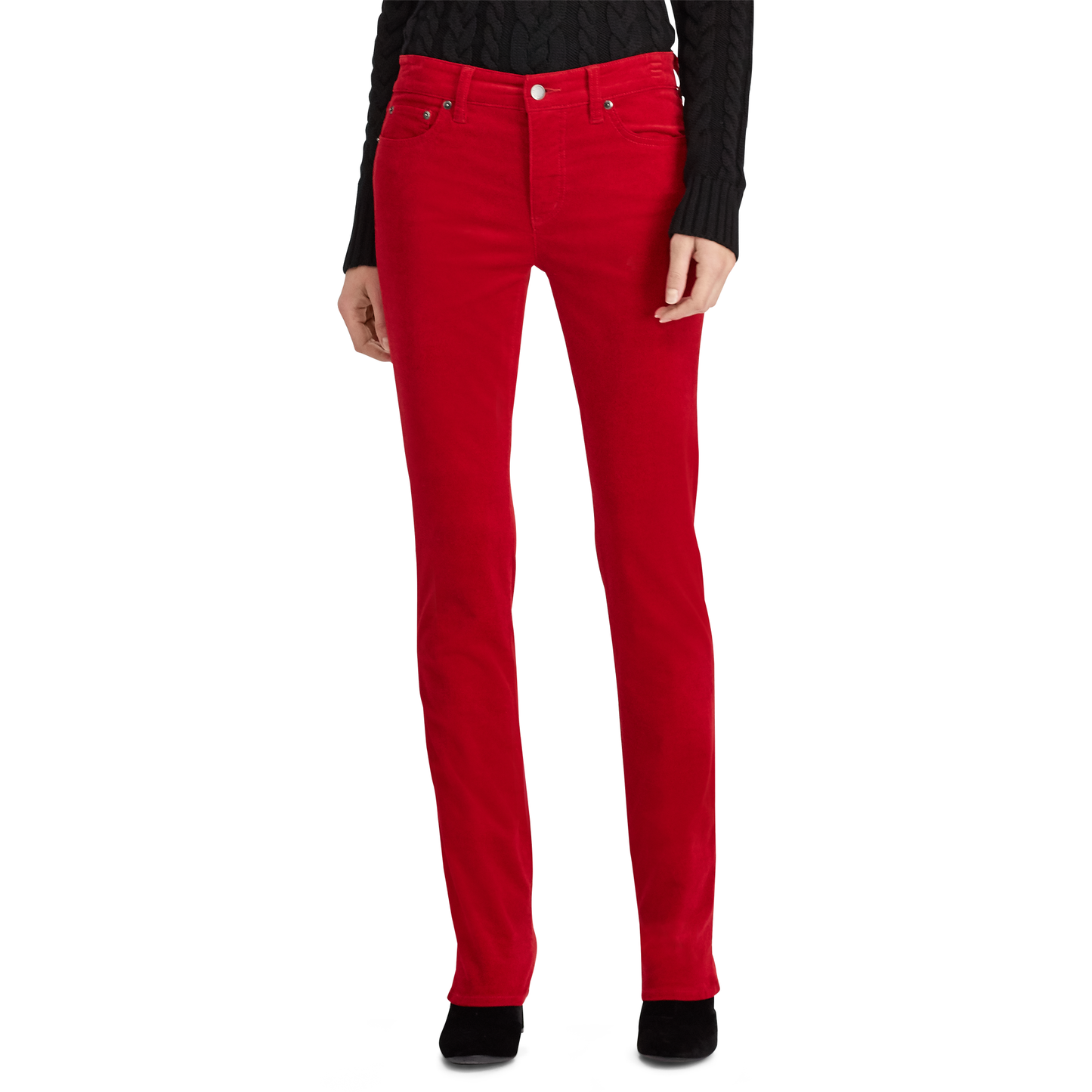Ralph Lauren Premier Straight Corduroy Jean, Cordial Red