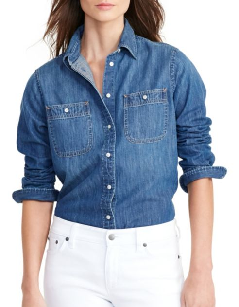 Lauren Ralph Lauren Denim Utility Shirt, XS