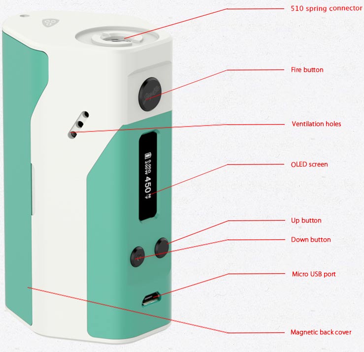 Wismec Reuleaux RX200 Vape (White)
