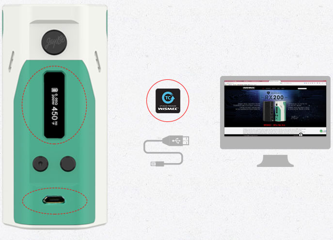 Wismec Reuleaux RX200 Vape (White)