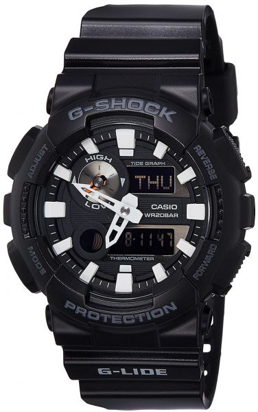 Casio GAX-100B-1ADR Black Dial Silicone Band Watch