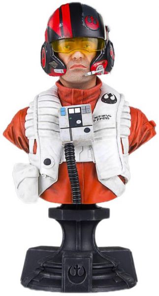 Star Wars The Force Awakens, Premier Guild Classic Mini Bust- Poe Dameron X-Wing Pilot