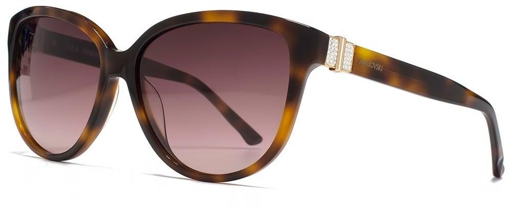 Swarovski SK0120 53F Havana Clara Sunglasses