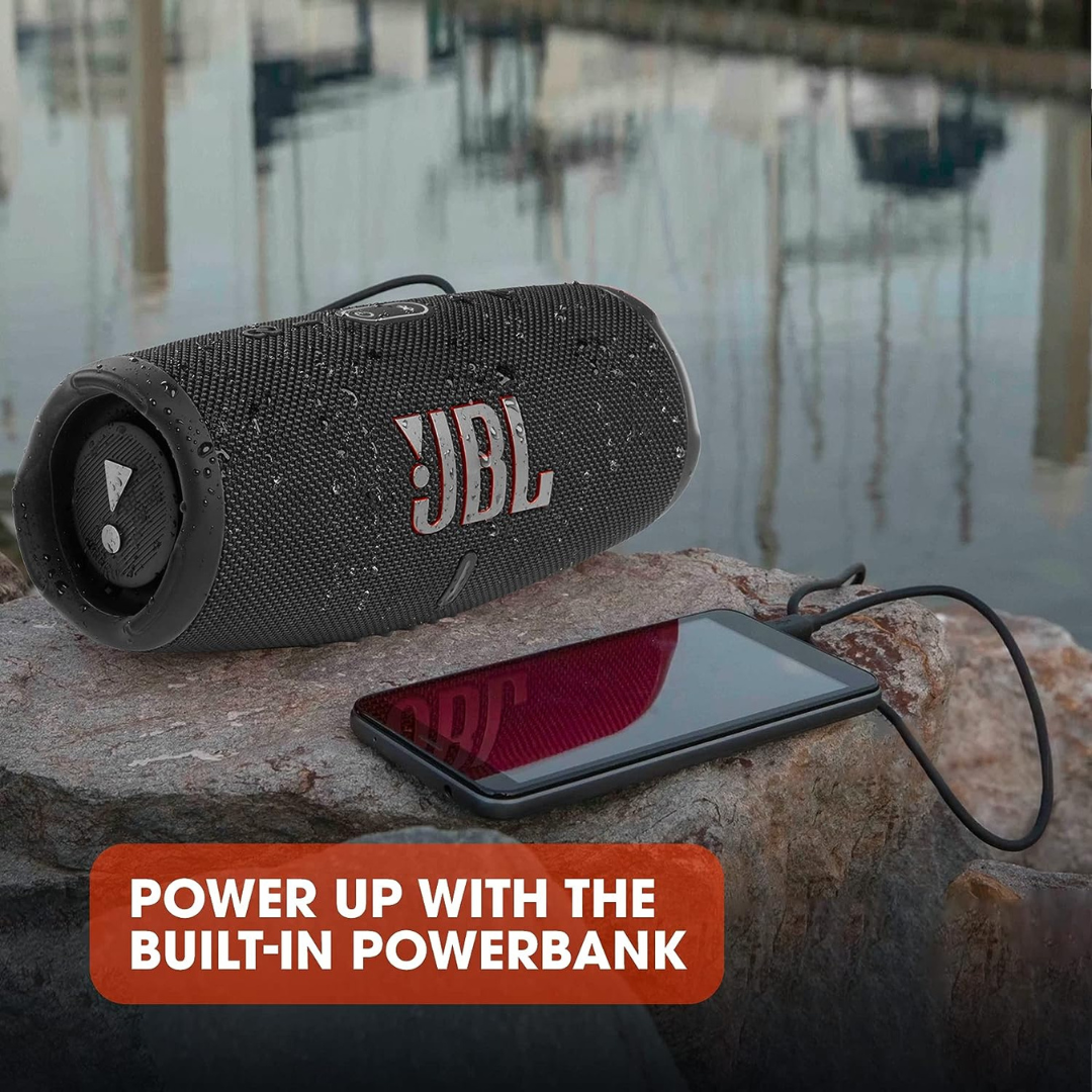 JBL Charge 5 Portable Bluetooth Speaker, 20H Playtime, Built-In Powerbank, IP67 Waterproof and Dustproof