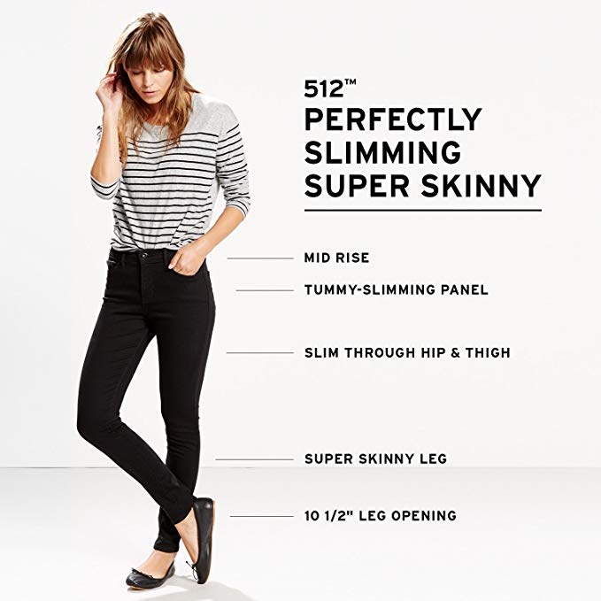 Levi's 512 Perfectly Slimming Skinny Jean, 28/6 Medium