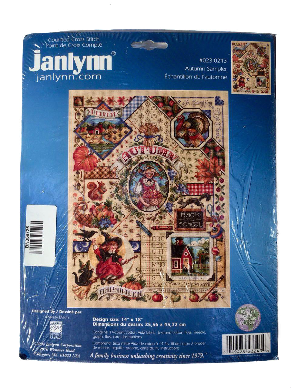 Janlynn Autumn Sampler Cross Stitch