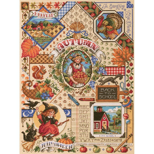 Janlynn Autumn Sampler Cross Stitch
