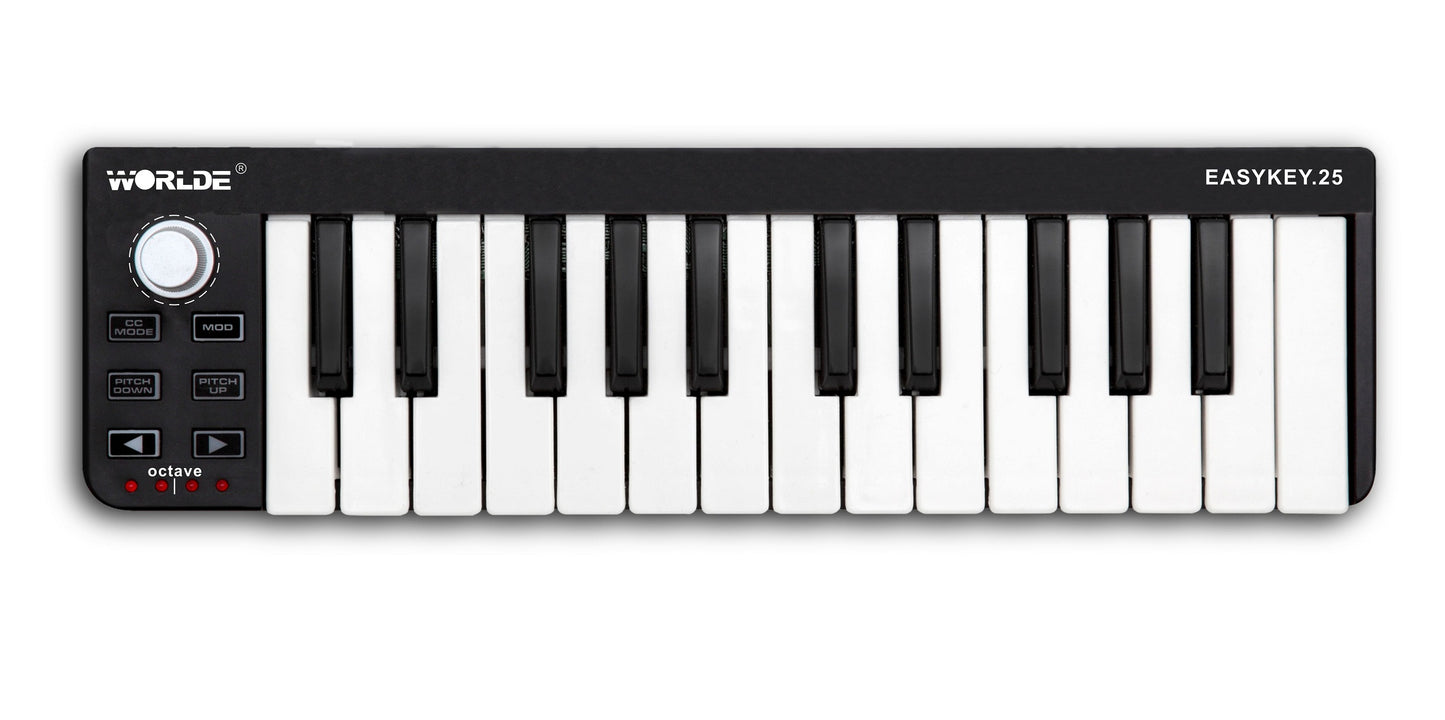 Worlde EasyKey.25 Key Portable USB MIDI Keyboard Controller