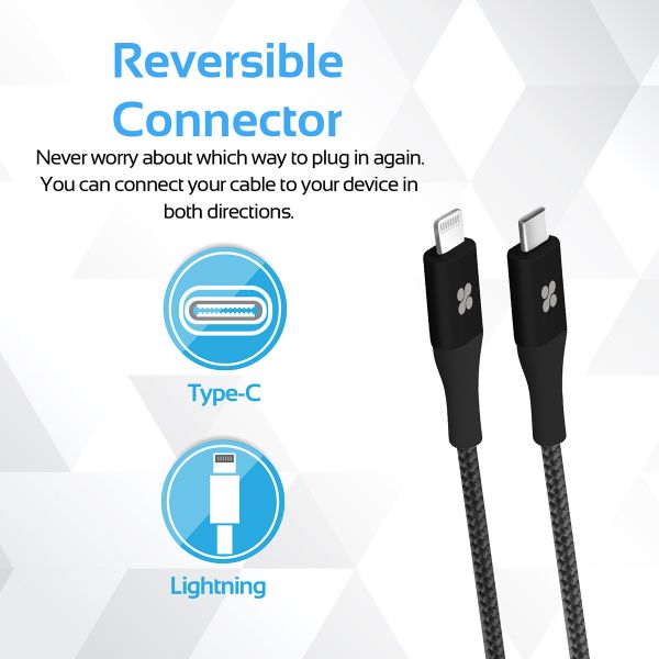 Promate USB Type-C to Lightning Cable, 200cm