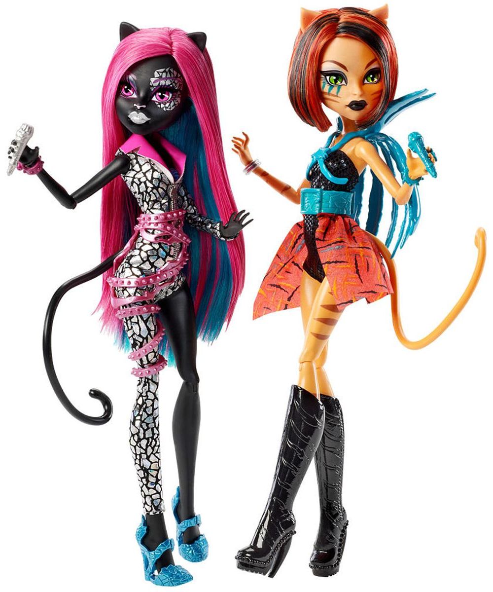 Monster High Fierce Rockers Catty Noir & Toralei Stripe DJB91 Dolls