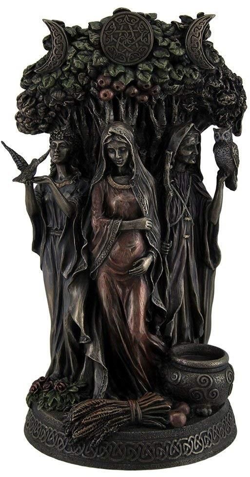 Resin Statues Danu Irish Triple Goddess Of The Tuatha De Danann