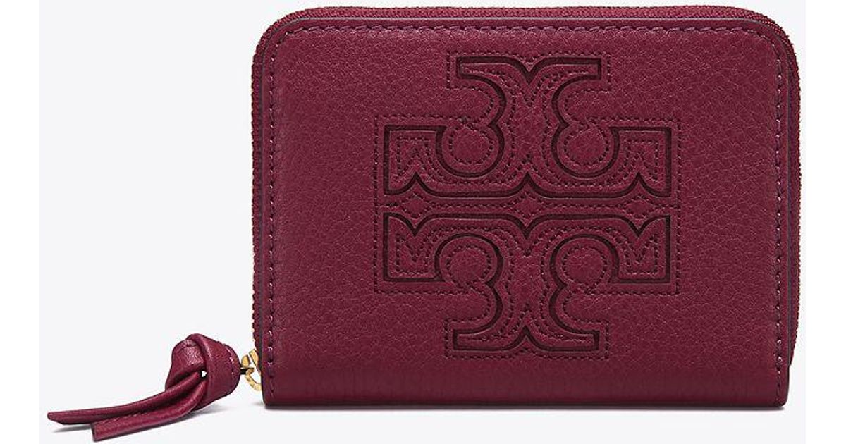 Tory Burch Harper Zip Coin Case, Merlot
